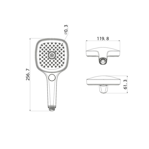Лейка для душа IDDIS Slide, черная (SLI3F0Bi18)