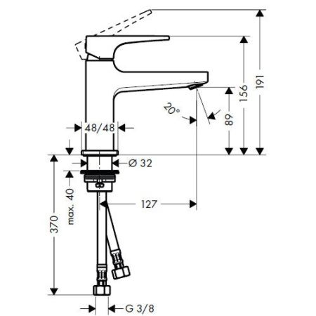Смеситель для раковины Hansgrohe Metropol 32507140