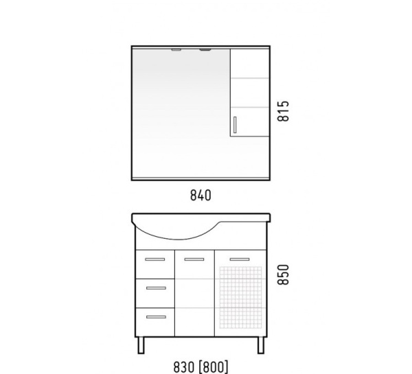 Тумба напольная Corozo Коралл 82 Z3 SD-00001122