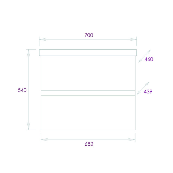 Тумба под раковину подвесная Onika Эвада 70 107059