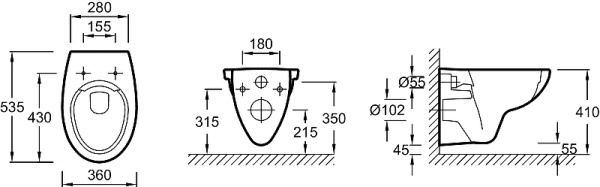Комплект унитаза с инсталляцией Jacob Delafon Patio E21739RU-00