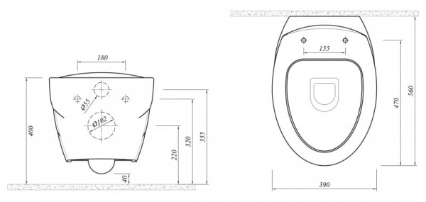 Крышка-сиденье Cezares Zen CZR-180-SC