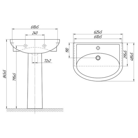 Раковина Misty Sonata ЕК 0112