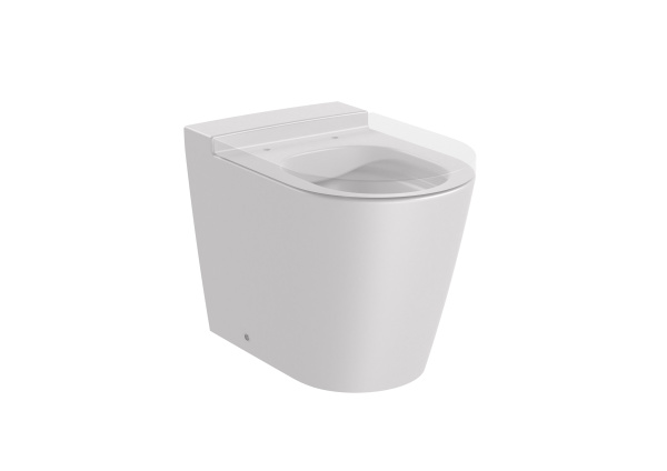 Унитаз приставной  безободковый Roca Inspira Round ,  Rimless,  347526630 жемчужный