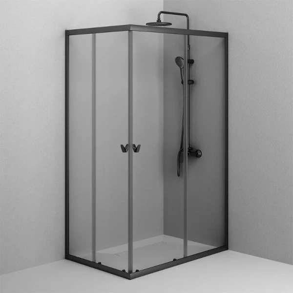 Душевой уголок (120х80) Am.Pm Sunny W87G-403-12080-BT черный матовый