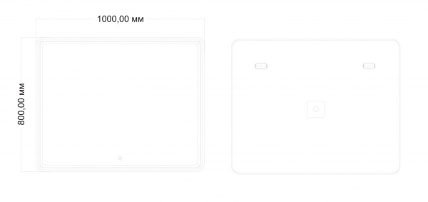 Зеркало с подсветкой Art&Max TITO AM-Tit-1000-800-DS-F