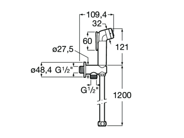 Гигиенический душ Roca Be-Fresh One аква-стоп 5B9D30C00
