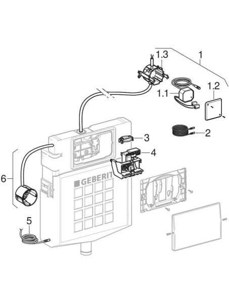 Система смыва для унитаза Geberit 115.862.00.1