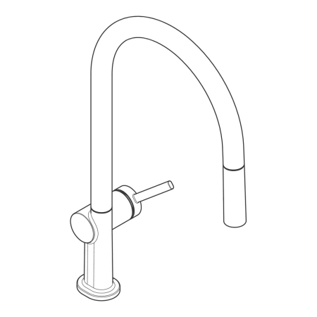 Смеситель для кухни с выдвижным изливом Hansgrohe Talis M54 2jet 72800000 хром