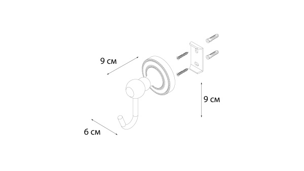 Крючок FIXSEN Style одинарный FX-41105