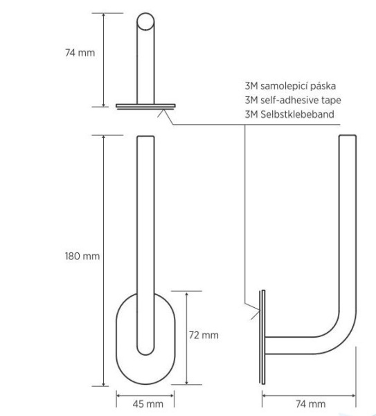 Держатель запасного рулона, мат Bemeta Easy 163112035