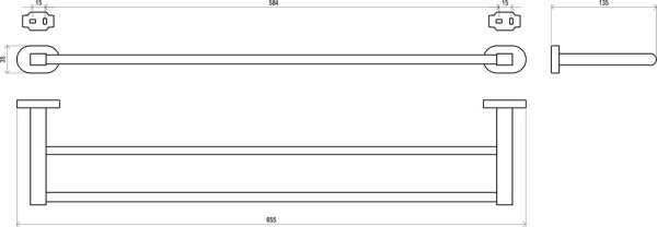 Полотенцедержатель Ravak Chrome CR 320 X07P193 Полотенцедержатель Ravak Chrome CR 320 X07P193