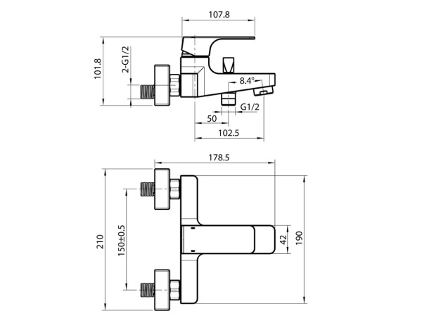 Смеситель для ванны Koller Pool Neon Cube NC0100