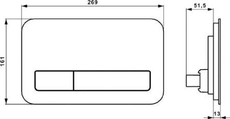 Клавиша смыва Villeroy&Boch ViConnect 922400RT