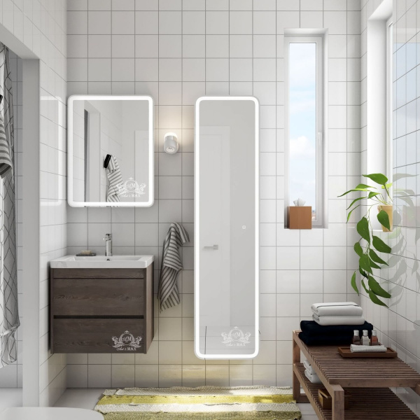 Зеркало-пенал с подсветкой Art&Max PLATINO AM-Pla-400-1600-1D-R-L-DS-F