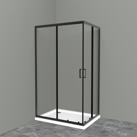 Душевой уголок (120х100) BelBagno UNO-195-AH-2-120/100-C-NERO