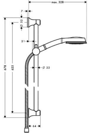 Душевой гарнитур HANSGROHE Croma Classic 100 Multi/Unica Classic 27769000