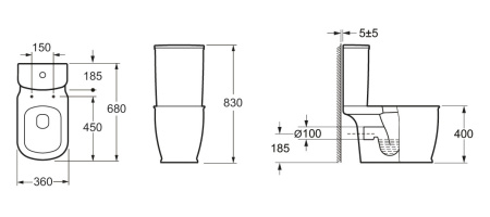 Унитаз напольный безободковый BelBagno PRADO BB10150CP