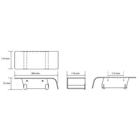 Двойной держатель для туалетной бумаги с полкой Bemeta Organic 157112161