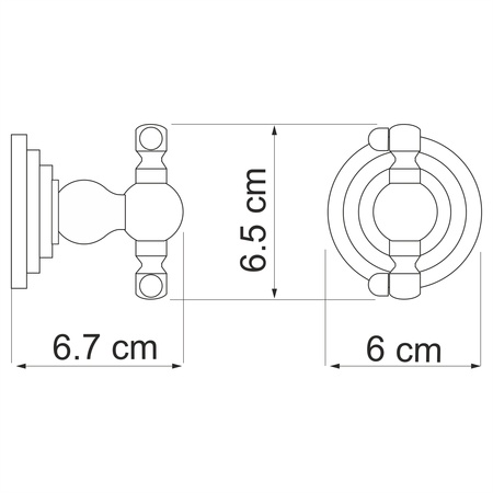 Крючок двойной WasserKRAFT Ammer K-7023D