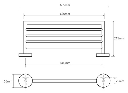 Полочка для полотенец Bemeta Omega 104205082