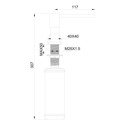 Дозатор мыла WONZON & WOGHAND, хром WW-88SD01-CR