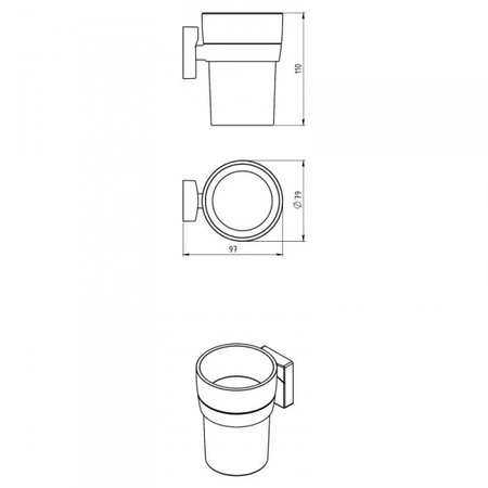 Стакан Novaservis Metalia 12 0206.0