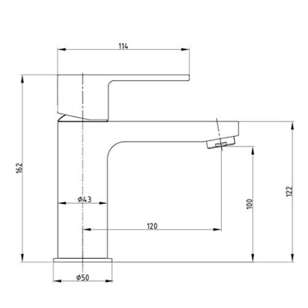 Смеситель для раковины Eca Nita 102188034EX