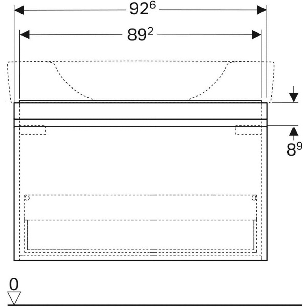 Тумба с раковиной Geberit Renova Plan 122100000+869103000