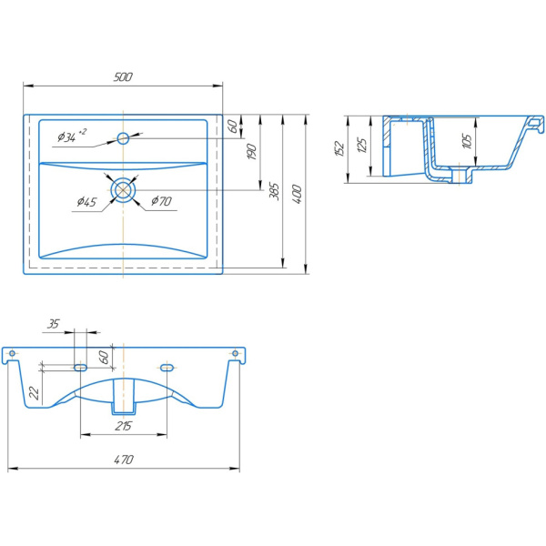 Раковина (50х40) Aqwella Фостер 4630055557578