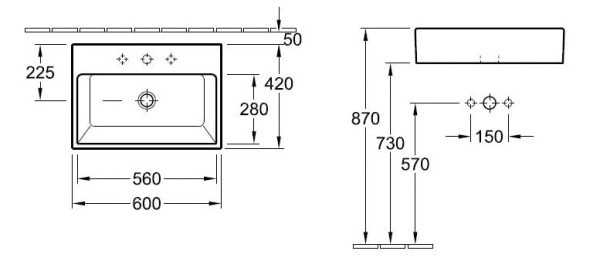 Раковина накладная Villeroy & Boch Memento 51356001