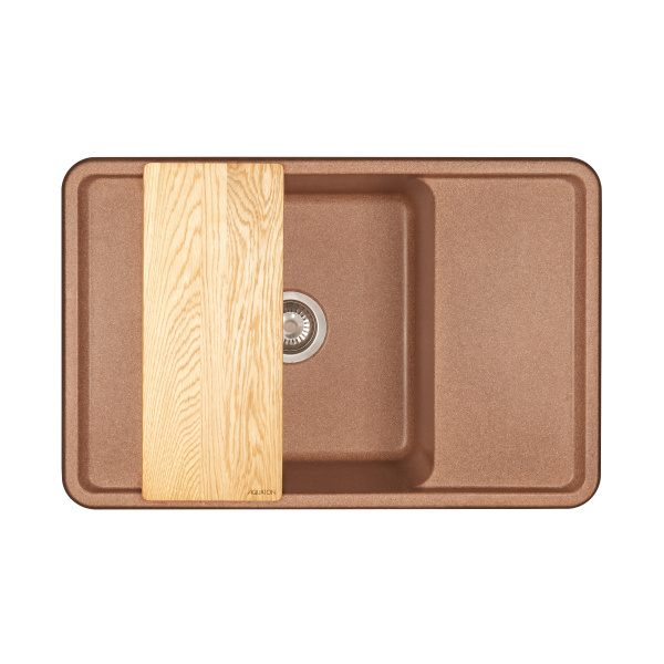 Кухонная мойка Aquaton Беллис 78 1A725032BS270 терракот