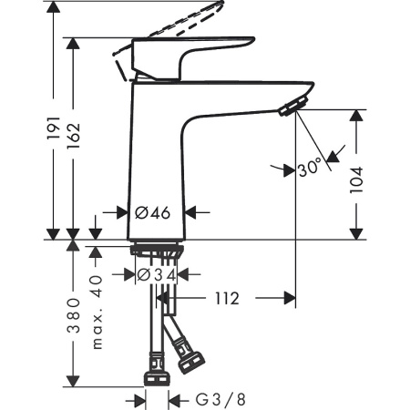 Смеситель для раковины Hansgrohe Talis E 71712700