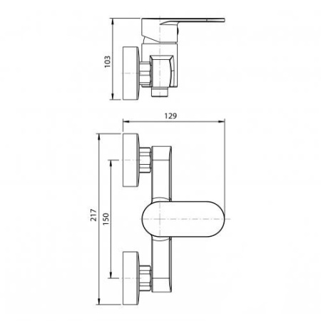 Смеситель для душа Koller Pool Round Arc RA0400