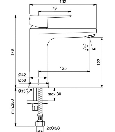 Смеситель для раковины Ideal Standard CERAFINE O BC554XG