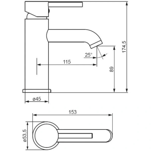 Смеситель для раковины Damixa Scandinavian Pure 360210600