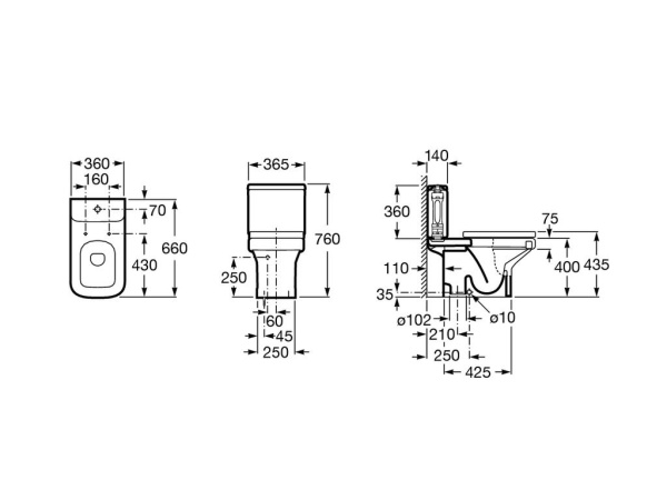 Унитаз напольный Roca Dama-N  342788000