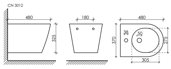 Подвесное биде Ceramica Nova Forma CN3012