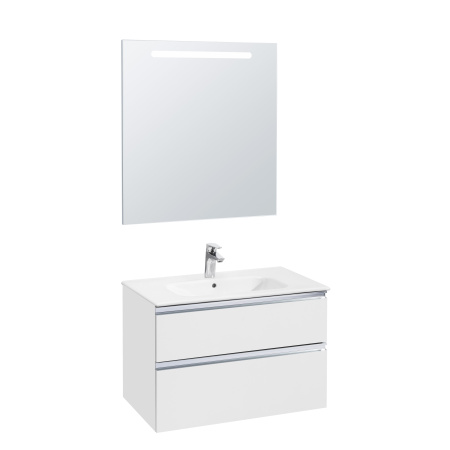 Тумба под раковину Roca The Gap 80 белый глянец 2 ящика A857399806