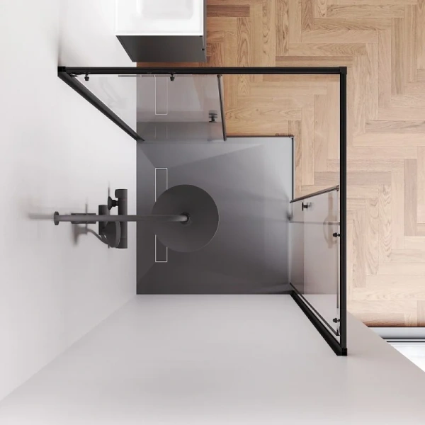 Душевой уголок (100х100) Am.Pm X-Joy W94G-403-100100-BT1K черный матовый