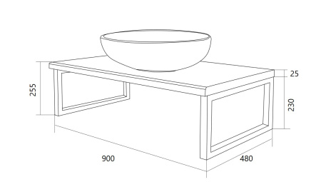Столешница 1Marka Grunge Loft 90 У85831