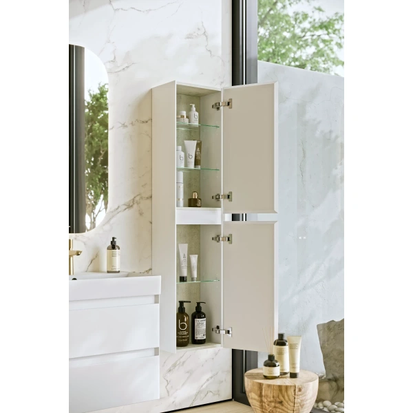 Пенал подвесной 35 см Aqwella Geometria GE0535WM белый матовый