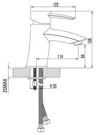 Смеситель для раковины Lemark Atlantiss (LM3206C)