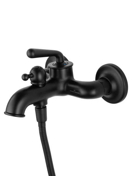 Смеситель для ванны с душем WONZON & WOGHAND STEAM, черный матовый WW-88639008-MB