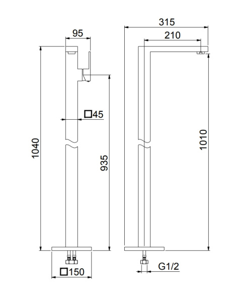 Смеситель для раковины Webert Pegaso PE832101560, черный Смеситель для раковины Webert Pegaso PE832101560, черный