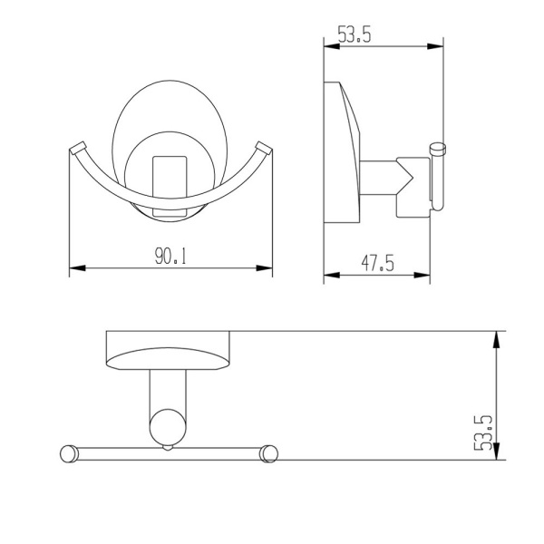 Крючок двойной Raiber R70102