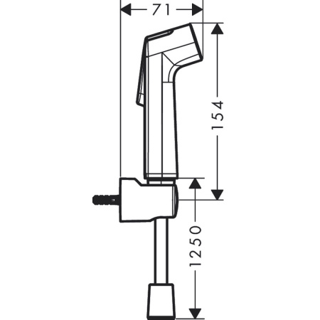 Гигиенический душ Hansgrohe Bidette S 1jet 29234000