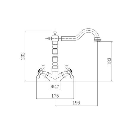 Смеситель для кухни FASHUN A4408-4