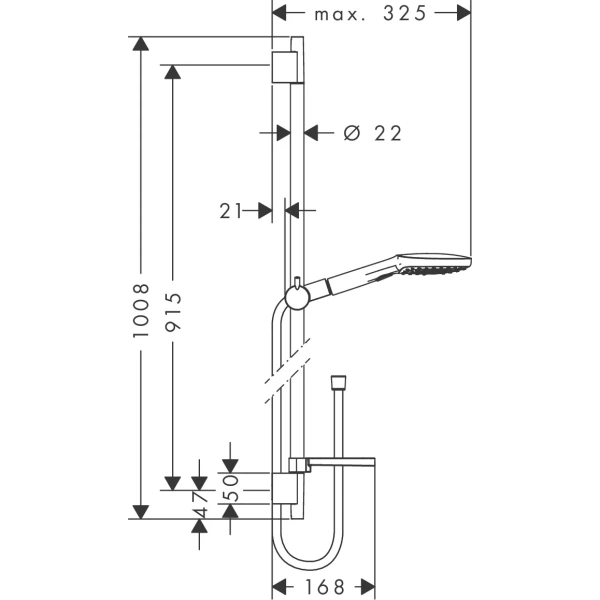 Душевой гарнитур Hansgrohe Raindance Select E 26623400