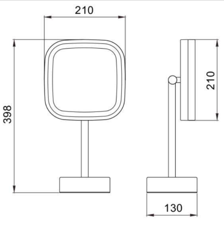 Зеркало настольное с увеличением 5х JAVA S-M331W